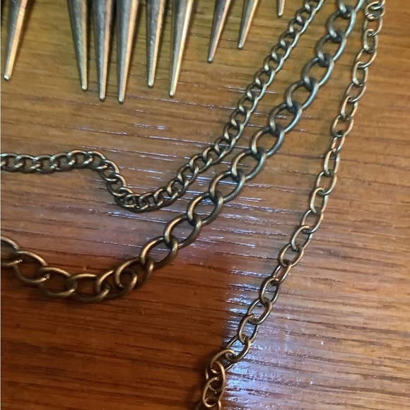 Gothic Spike Layered Necklace - Picture 4 of 7
